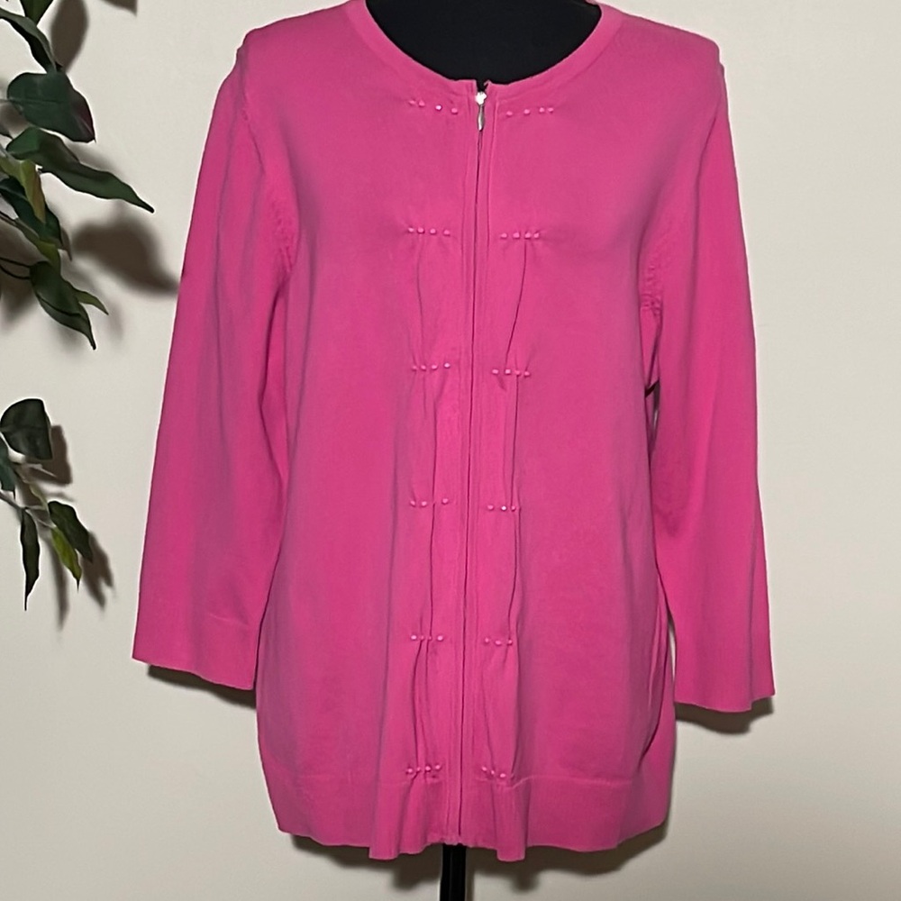 NWT CJ Banks zippered cardigan.  Size 14W (X)